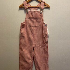 NWT Arket Hickory Dungaree in red & white stripe organic cotton twill